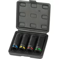   Dugókulcs-készlet, Strend Pro Premium, fekete doboz, 4 részes (17/19/21/22 mm), Cr-V, színkódolt, professzionális