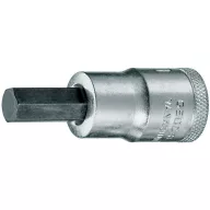   Dugófej, Gedore IN19-12, ezüst, 12 mm, 1/2", Cr-V, hatlapú