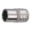 Dugófej, Kennedy 582-5430, ezüst, 1/4", 3/8", 12 szögletű