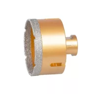   Gyémánt koronafúró, Strend Pro, 72 mm, M14 menetes rögzítés, 35 mm vágásmélység, száraz vágáshoz, kerámiához, márványhoz, gránithoz és kőhöz