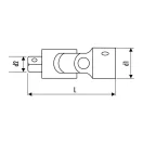Kardáncsukló, Tona Expert E033801, ezüst, hosszúság: 125 mm, 3/4", Cr-V