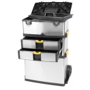 Szerszámosláda, Strend Pro TBx3042-F, ezüst, 36 kg teherbírás, kerekes, fogantyúval, rozsdamentes acél