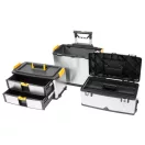 Szerszámosláda, Strend Pro TBx3042-F, ezüst, 36 kg teherbírás, kerekes, fogantyúval, rozsdamentes acél