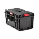 Szerszámosláda, Qbrick Patrol System ONE 350 Basic, 58,5 × 38,5 × 32 cm, fekete, 38 l, por- és vízálló tömítés, megerősített fedél, kivehető rekesz, 50 kg teherbírás