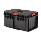 Szerszámosláda, Qbrick Patrol System ONE 350 Basic, 58,5 × 38,5 × 32 cm, fekete, 38 l, por- és vízálló tömítés, megerősített fedél, kivehető rekesz, 50 kg teherbírás