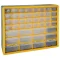 Rendszerező polc, Strend Pro SBx3045-D, 50 x 16 x 39 cm, sárga, falra szerelhető, 44 tárolóhely, PVC, 28 kg teherbírás