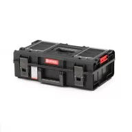   Szerszámosdoboz, Qbrick Patrol System One 200 Profi, 58,5 x 38,5 x 19 cm, fekete, 15,5 l, víz- és porálló, hermetikus, rekeszes rendezővel, 120 kg teherbírás