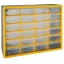Rendszerező polc, Strend Pro SBx3045-C, 50 x 16 x 39 cm, sárga, falra szerelhető, 24 tárolóhely, PVC, 28 kg teherbírás