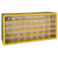   Rendszerező polc, Strend Pro SBx3045-F, 50 x 16 x 25 cm, sárga, falra szerelhető, 40 tárolóhely, PVC, 25 kg teherbírás