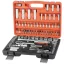 Bit és dugókulcs készlet, Strend Pro WT940, 94 részes, narancssárga/fekete doboz, 1/4", 1/2", racsnis, 30 db bit, 49 db dugókulcs, toldók, fogantyúk, adapterek