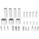 Bit és dugókulcs készlet, Strend Pro WT940, 94 részes, narancssárga/fekete doboz, 1/4", 1/2", racsnis, 30 db bit, 49 db dugókulcs, toldók, fogantyúk, adapterek