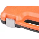 Bit és dugókulcs készlet, Strend Pro S246, 46 részes, narancssárga/fekete doboz, 1/4", racsnis, 13 db bit, 21 db dugókulcs, hosszabbítók, toldatok