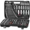 Szerszámkészlet, Strend Pro S221, 215 részes, kofferben, 1/2", 3/8", 1/4" meghajtás, 3 racsnival, csavarkulcsokkal és bitekkel