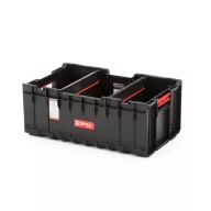   Szerszámosdoboz, Qbrick Patrol System One Box Plus, 53,5 × 29,5 × 22,2 cm, fekete, 35 l, nyitott kialakítás, moduláris