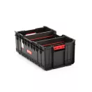 Szerszámosdoboz, Qbrick Patrol System One Box Plus, 53,5 × 29,5 × 22,2 cm, fekete, 35 l, nyitott kialakítás, moduláris