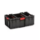 Szerszámosdoboz, Qbrick Patrol System One Box Plus, 53,5 × 29,5 × 22,2 cm, fekete, 35 l, nyitott kialakítás, moduláris