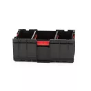 Szerszámosdoboz, Qbrick Patrol System One Box Plus, 53,5 × 29,5 × 22,2 cm, fekete, 35 l, nyitott kialakítás, moduláris