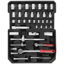Szerszámkészlet, Strend Pro S873, 117 részes, kofferben, 1/4" és 1/2" dugókulcsokkal, fogókkal és csavarhúzókkal