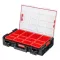 Rendszerező koffer, Qbrick Patrol System One XL, 58,2 × 38,7 × 13,1 cm, fekete, 13,5 l, 12 rekesz, rugalmas tömítéses fedél, víz- és porvédett, moduláris, Easy Access rendszer