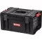 Szerszámosdoboz, Qbrick Patrol System Pro Toolbox, 45 x 33,4 x 24 cm, fekete, 19 l, moduláris, gumitömítéses, por- és vízvédett, 3 állítható válaszfallal, poliamid zárakkal