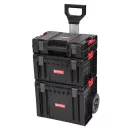 Szerszámosdoboz, Qbrick Patrol System Pro Toolbox, 45 x 33,4 x 24 cm, fekete, 19 l, moduláris, gumitömítéses, por- és vízvédett, 3 állítható válaszfallal, poliamid zárakkal