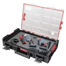 Rendszerező koffer, Qbrick Patrol System One Organizer XL, 58,2 × 38,7 × 13,1 cm, fekete, 13,5 l, többrétegű habszivacs betéttel, polikarbonát fedél, tömített, víz- és porálló
