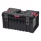 Szerszámosláda, Qbrick Patrol System One 350 Vario, 58,5 × 38,5 × 30,1 cm, fekete, 38 l, por- és vízálló, megerősített, moduláris, PRO kompatibilis, 50 kg teherbírás