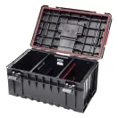Szerszámosláda, Qbrick Patrol System One 350 Vario, 58,5 × 38,5 × 30,1 cm, fekete, 38 l, por- és vízálló, megerősített, moduláris, PRO kompatibilis, 50 kg teherbírás