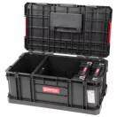 Tárolódoboz készlet, Qbrick Patrol System Two Toolbox Plus + 2 db System Two Organizer Multi készlet, fekete, 3,5 kg, fogantyús, átlátszó fedelű rendezőkkel