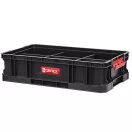 Szerszámosdoboz, Qbrick Patrol System Two Box 100 Flex, 53 × 29,5 × 13 cm, fekete, 14,3 l, moduláris, 5 állítható válaszfallal, strapabíró