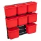 Rendszerező doboz, Qbrick Patrol One200 / Organizer XL / Two, 40 x 40 x 25 cm, piros, 9 db