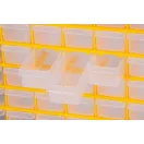 Rendszerező polc, Strend Pro SBx3045-G, 50 × 16 × 39 cm, sárga, falra szerelhető, 64 tárolóhely, PVC, 15 kg teherbírás