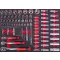 Dugókulcs-készlet, Strend Pro S239, fekete doboz, 80 részes, 1/2", 1/4", 3/8", racsnis kulcsokkal és dugófejekkel