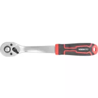   Racsnis kulcs, Strend Pro Premium ComfortGrip DL300, ezüst/fekete, 3/8", váltás karral, szénacél, 205 mm