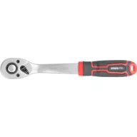   Racsnis kulcs, Strend Pro Premium ComfortGrip DL300, ezüst/fekete, 1/2", váltás karral, szénacél, 250 mm