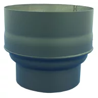   Füstcső szűkítő, V.A.P.K. HS 120/180/1,5, fekete, 120 mm - 180 mm, DC01 acéllemez, lemezvastagság: 1,5 mm, kályha–kémény csatlakozáshoz