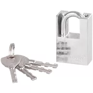   Lakat, Blossom LS0340, 40 mm, ezüst, magas biztonságú zárszerkezet, függőzár kivitel, kapukhoz, ajtókhoz és szekrényekhez