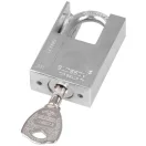 Lakat, Blossom LS0340, 40 mm, ezüst, magas biztonságú zárszerkezet, függőzár kivitel, kapukhoz, ajtókhoz és szekrényekhez