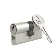   Cilinderbetét, FAB 1.00*/DNm, 30/30 mm (összesen 60 mm), szatén nikkel, 3 db kulccsal, 5 pontos reteszelés, építőipari