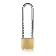   Lakat, Yale Y110B/50/155/1, 50 mm, sárgaréz, hosszú kengyelű, 2 azonos zárszerkezet, edzett, korrózióálló, 3 db kulccsal