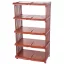 Strend Pro 5 polcos műanyag cipőtároló, rattan, 48 x 30,5 x 86 cm