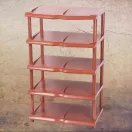 Strend Pro 5 polcos műanyag cipőtároló, barna, 48 x 30,5 x 86 cm