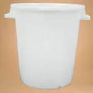 Élelmiszeripari hordó, ICS P480120B, fehér, 120 l, átmérő: 53 cm, magasság: 79 cm, 2 fogantyúval, fedél nélkül