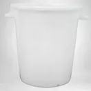 Élelmiszeripari hordó, ICS P480120B, fehér, 120 l, átmérő: 53 cm, magasság: 79 cm, 2 fogantyúval, fedél nélkül