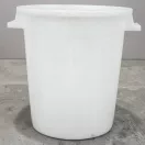 Élelmiszeripari hordó, ICS P480120B, fehér, 120 l, átmérő: 53 cm, magasság: 79 cm, 2 fogantyúval, fedél nélkül