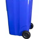 Műanyag hulladéktároló, szelektív kültéri kuka, Extra erős, UV-álló, kerékkel, nyitható tetővel - 240 l kék