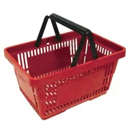   Bevásárlókosár, Strend Pro Racks Shopper, piros, 20 l, szellős műanyag fal, könnyű, praktikus