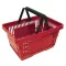 Bevásárlókosár, Strend Pro Racks Shopper, piros, 20 l, szellős műanyag fal, könnyű, praktikus