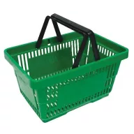   Bevásárlókosár, Strend Pro Racks Shopper, zöld, 20 l, szellős műanyag fal, könnyű, praktikus