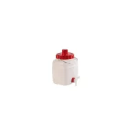   Élelmiszeripari hordó, ICS Demetra n2, fehér, 5 l, átmérő: 12 cm, magasság: 26 cm, kifolyószeleppel, fogantyúval, MOCA EU